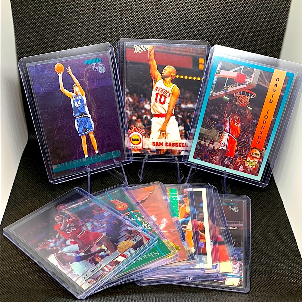NBA Basketball Rookie Cards Collection Popa Isaiah Rider Chris Mills in Cases